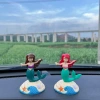 Creative solar-powered car interior ornaments, apple blossoms, mermaid dolls, swing toys, and car decorations are all cheap Specification image